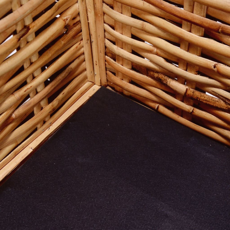 Zestaw 2 sof ogrodowych z poduszkami, naturalny rattan