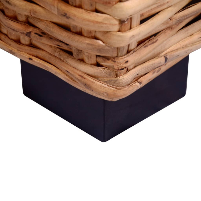 Zestaw 2 sof ogrodowych z poduszkami, naturalny rattan