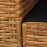 2-cz. zestaw wypoczynkowy, poduszki, brązowy, naturalny rattan
