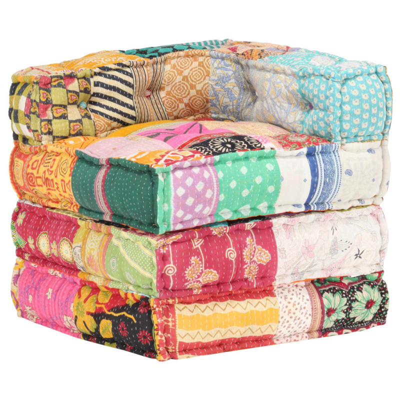 Puf modułowy, patchwork, tkanina