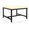 4-częściowa sofa ogrodowa, poduszki, rattan PE, czarna