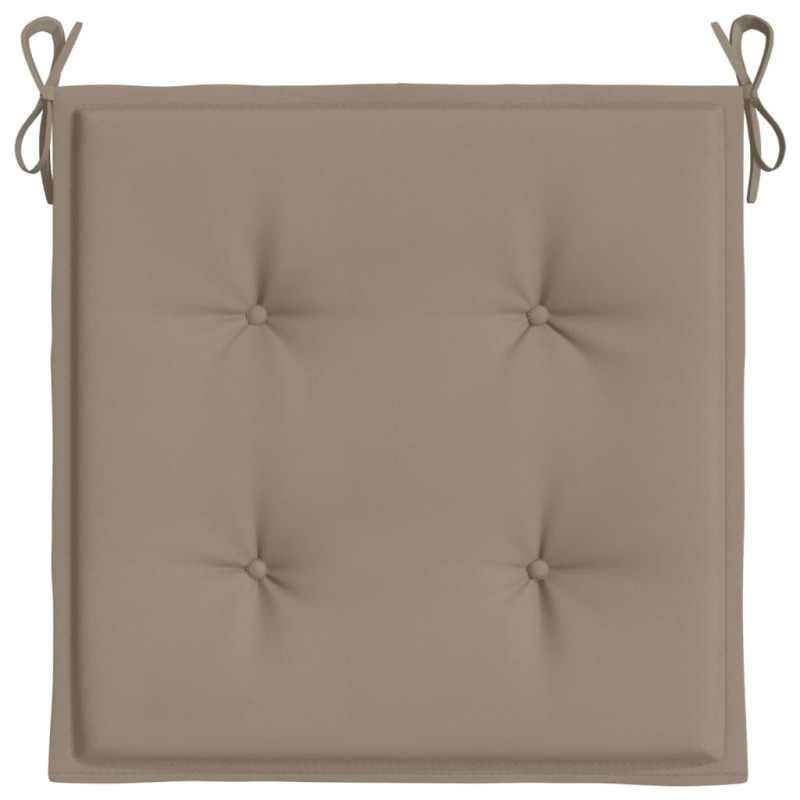 Poduszki na krzesła ogrodowe, 6 szt., taupe, 50x50x3 cm