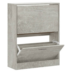 Szafka na buty, szarość betonu, 63x24x81 cm