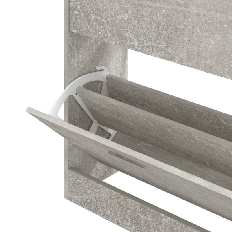 Szafka na buty, szarość betonu, 63x24x81 cm