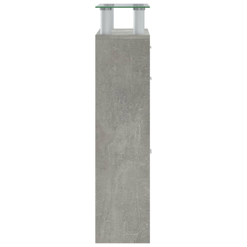 Szafka na buty, szarość betonu, 63x24x104 cm