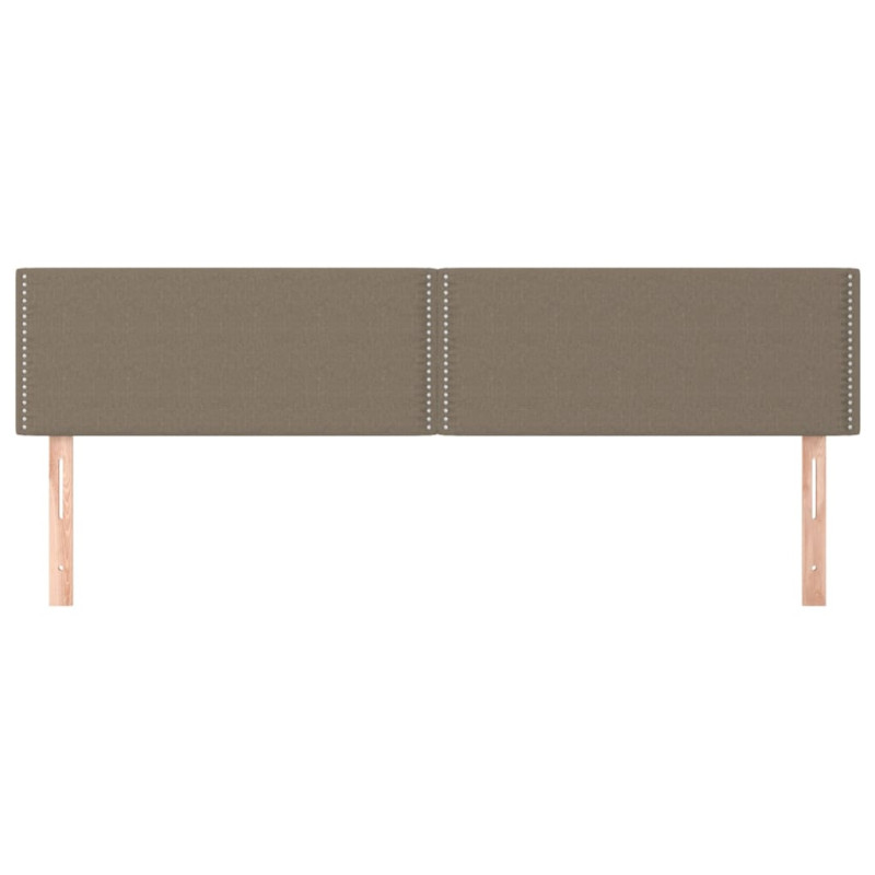 Zagłówki do łóżka, 2 szt., taupe, 90x5x78/88 cm, tkanina