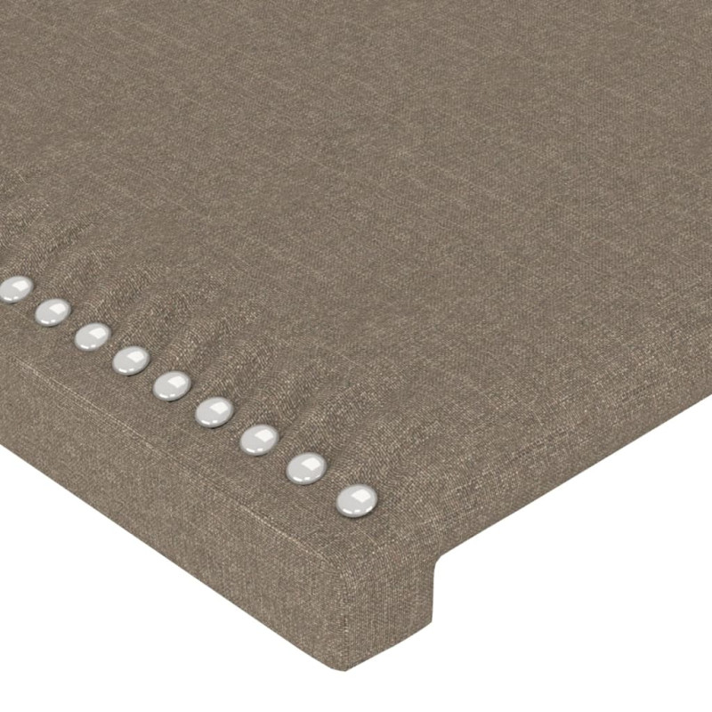 Zagłówki do łóżka, 2 szt., taupe, 90x5x78/88 cm, tkanina