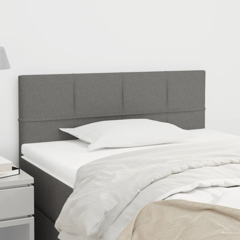 Zagłówek do łóżka, ciemnoszary, 90x5x78/88 cm, tkanina