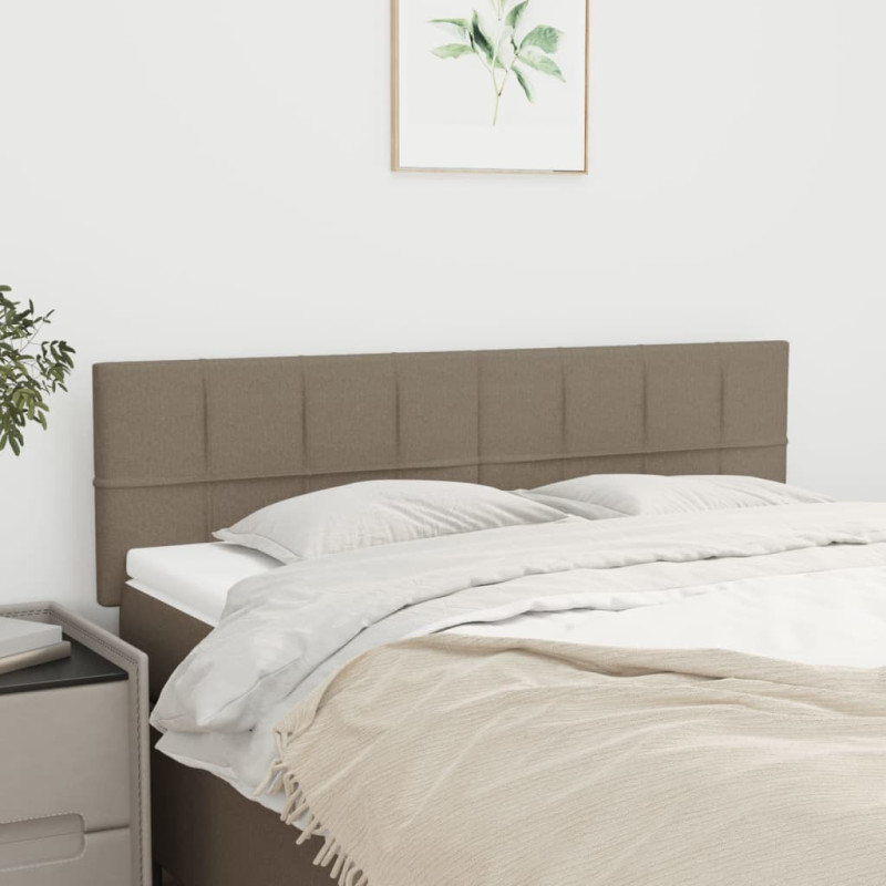 Zagłówki do łóżka, 2 szt., taupe, 72x5x78/88 cm, tkanina