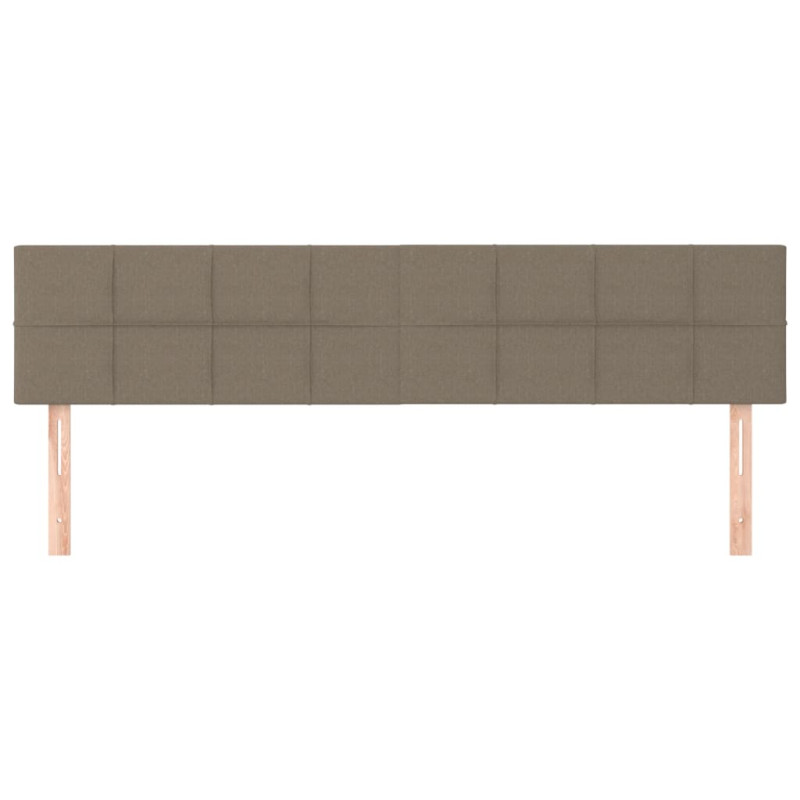 Zagłówki do łóżka, 2 szt., taupe, 90x5x78/88 cm, tkanina