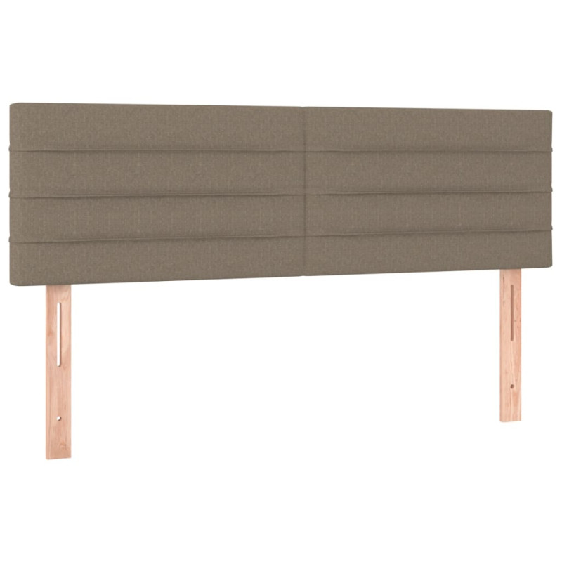 Zagłówki do łóżka, 2 szt., taupe, 72x5x78/88 cm, tkanina