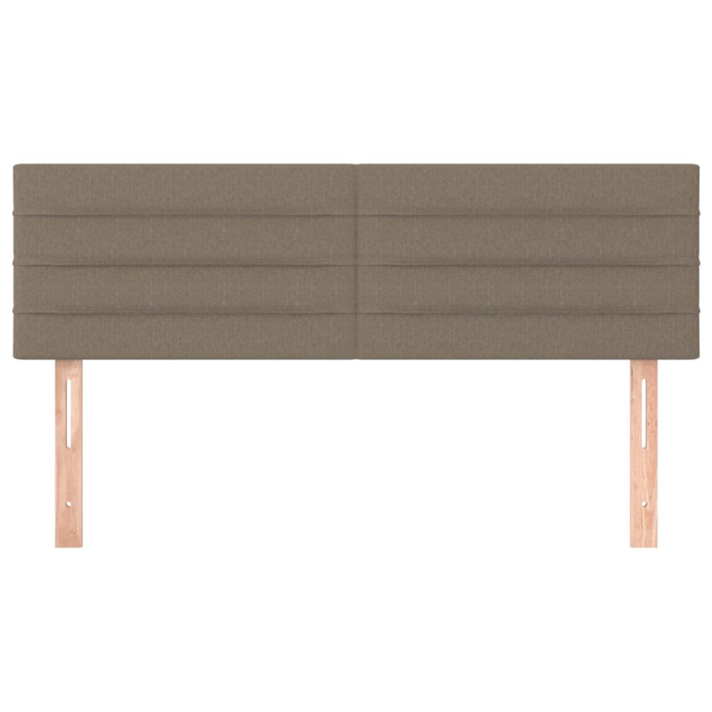 Zagłówki do łóżka, 2 szt., taupe, 72x5x78/88 cm, tkanina