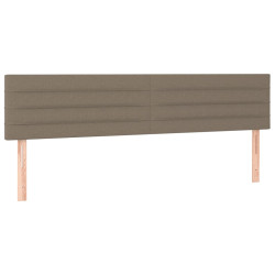 Zagłówki do łóżka, 2 szt., taupe, 80x5x78/88 cm, tkanina