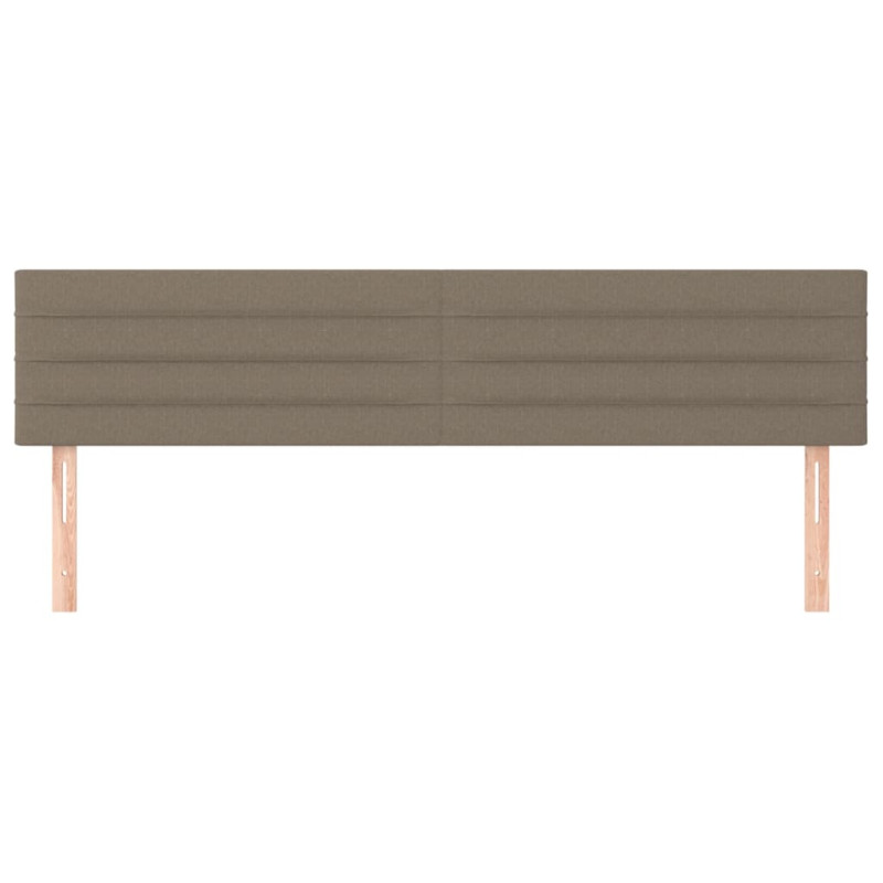 Zagłówki do łóżka, 2 szt., taupe, 80x5x78/88 cm, tkanina