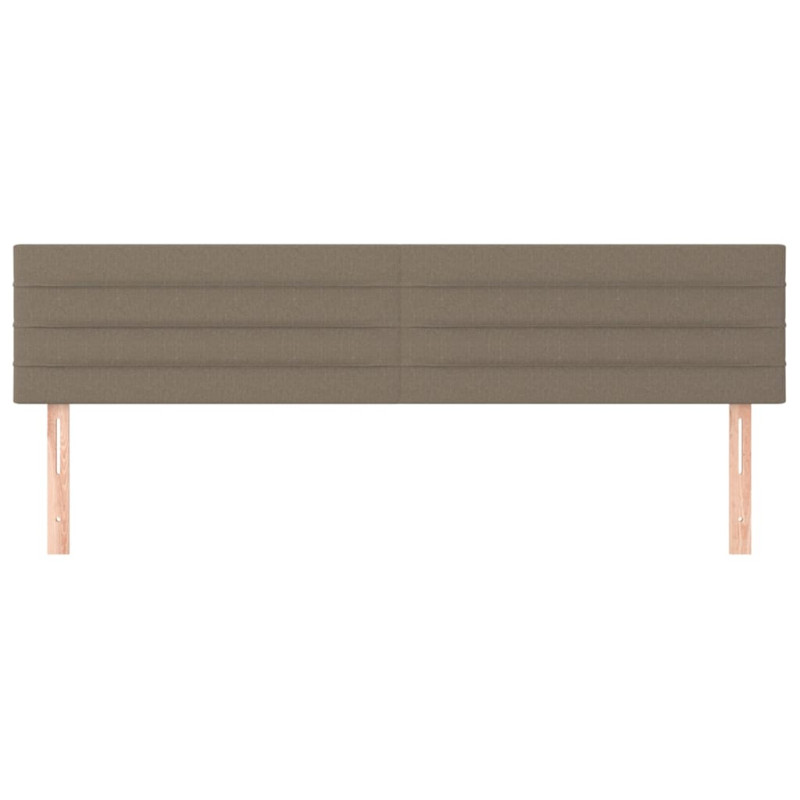 Zagłówki do łóżka, 2 szt., taupe, 90x5x78/88 cm, tkanina