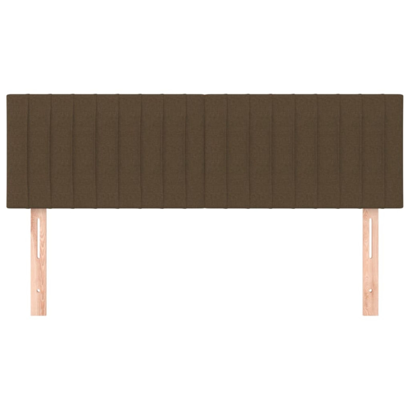 Zagłówki do łóżka, 2 szt, ciemnobrązowe, 72x5x78/88 cm, tkanina