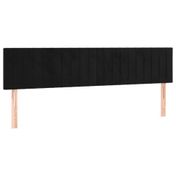 Zagłówki do łóżka, 2 szt., czarny, 80x5x78/88 cm, aksamit