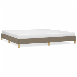 Rama łóżka bez materaca, taupe, 200x200 cm, obita tkaniną