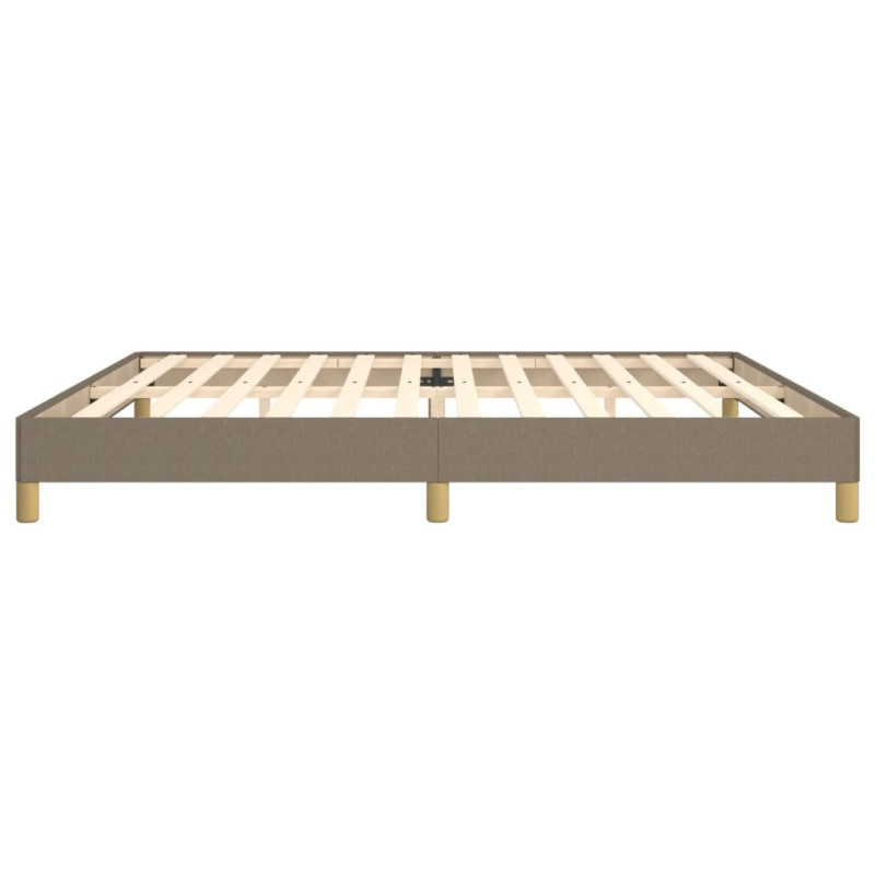 Rama łóżka bez materaca, taupe, 200x200 cm, obita tkaniną