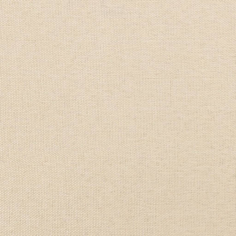 Rama łóżka bez materaca, kremowa, 140x190 cm, obita tkaniną