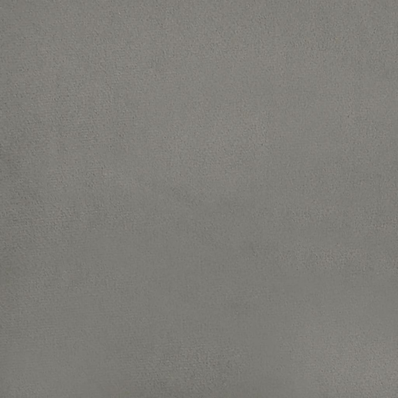 Rama łóżka bez materaca, jasnoszara, 180x200 cm, aksamitna