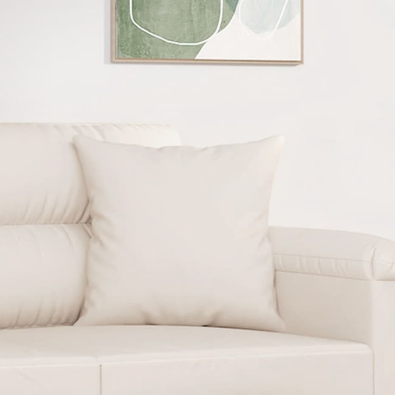 Poduszki ozdobne, 2 szt., beżowe, 40x40 cm, mikrofibra