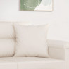 Poduszki ozdobne, 2 szt., beżowe, 40x40 cm, mikrofibra
