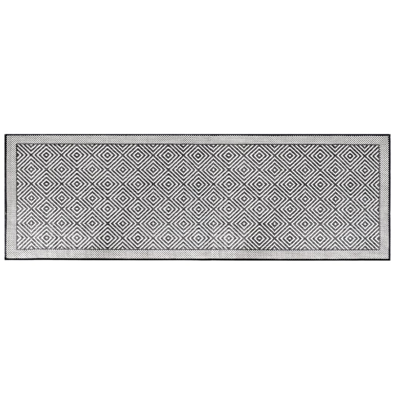 Dywan zewnętrzny, szaro-biały, 80x250 cm, dwustronny