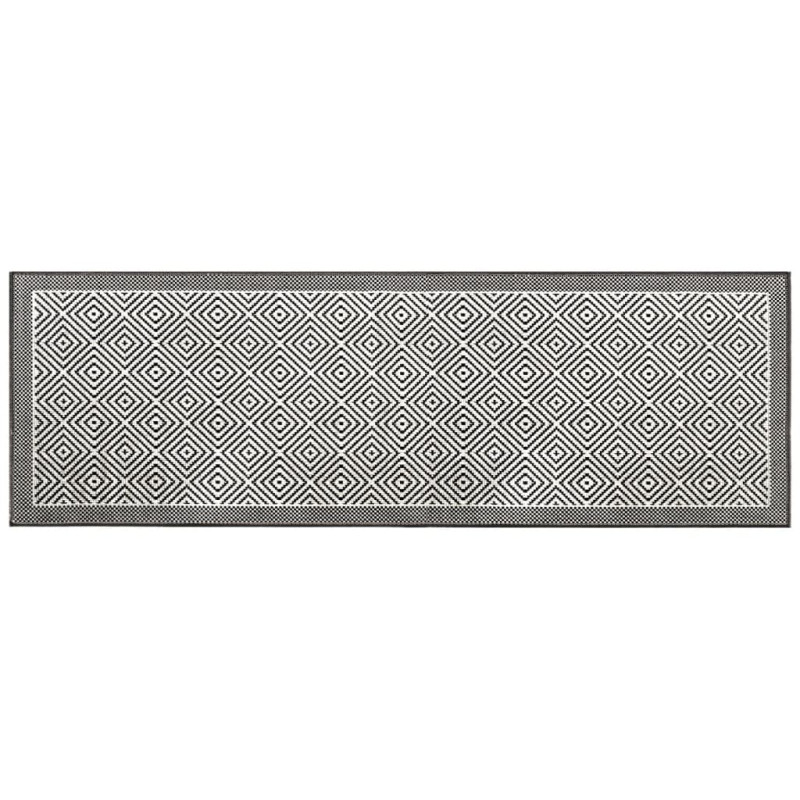 Dywan zewnętrzny, szaro-biały, 80x250 cm, dwustronny