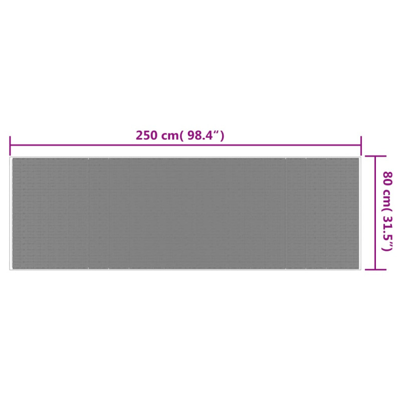 Dywan zewnętrzny, szaro-biały, 80x250 cm, dwustronny
