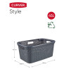 Curver Kosz na pranie Style, 45 L, antracytowy