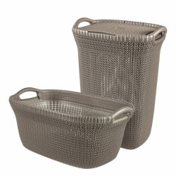 CurverKosz na pranie Knit, 40 L, metaliczny brąz