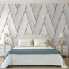 DUTCH WALLCOVERINGS Tapeta Geometric, biało-złota