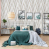 DUTCH WALLCOVERINGS Tapeta Geometric, biało-złota