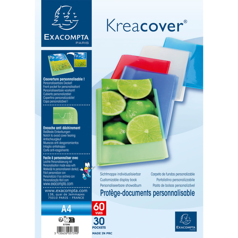 Exacompta Skoroszyty ofertowe Kreacover, 30 koszulek, PP, A4, 12 szt.