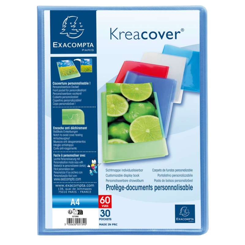 Exacompta Skoroszyty ofertowe Kreacover, 30 koszulek, PP, A4, 12 szt.