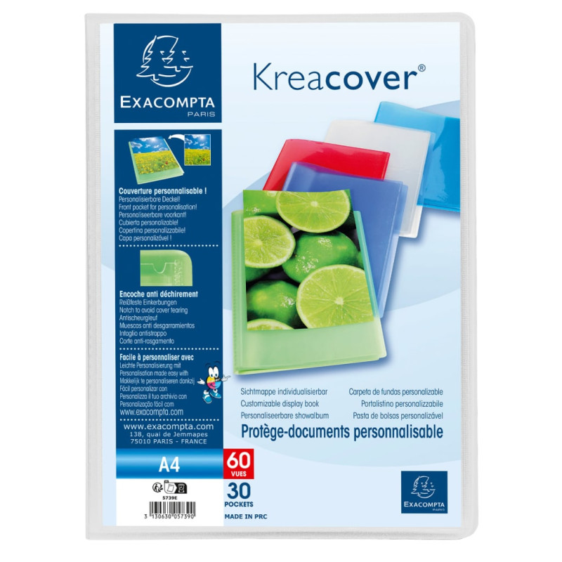 Exacompta Skoroszyty ofertowe Kreacover, 30 koszulek, PP, A4, 12 szt.