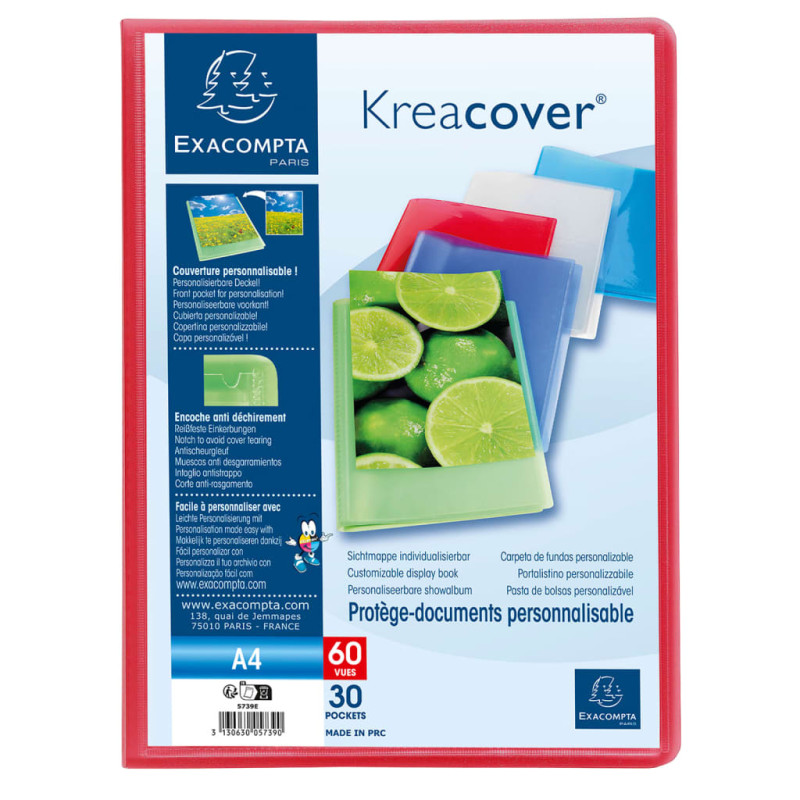 Exacompta Skoroszyty ofertowe Kreacover, 30 koszulek, PP, A4, 12 szt.