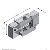 FMD Szafka pod telewizor, 182x33x70,2 cm, biel i dąb artisan