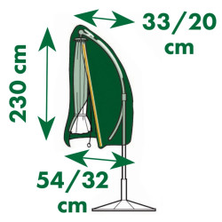 Nature Pokrowiec na wiszący parasol ogrodowy, 54/32x230 cm