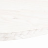 Blat stołu, biały, 70x35x2,5 cm, lite drewno sosnowe, owalny