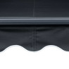 Zwijana markiza z LED i czujnikiem wiatru, 400x300 cm, antracyt