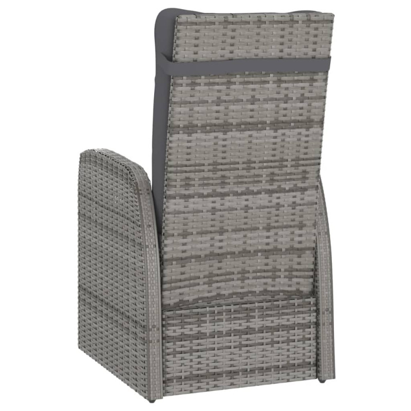 11-cz. zestaw mebli ogrodowych z poduszkami, rattan PE, szary