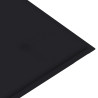 Ławka ogrodowa z czarną poduszką, 112 cm, lite drewno tekowe