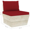 Ogrodowa sofa 3-osobowa z palet, z poduszkami, drewno świerkowe