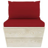 Ogrodowa sofa 4-osobowa z palet, z poduszkami, drewno świerkowe