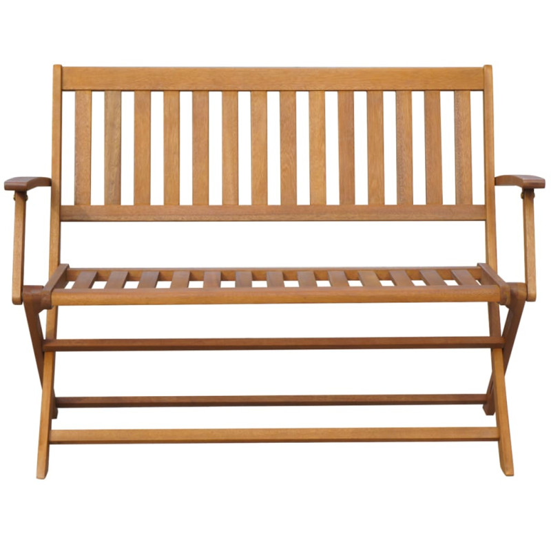 Ławka ogrodowa z poduszką, 120 cm, lite drewno akacjowe