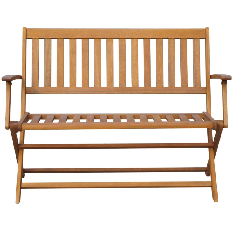Ławka ogrodowa z poduszką, 120 cm, lite drewno akacjowe