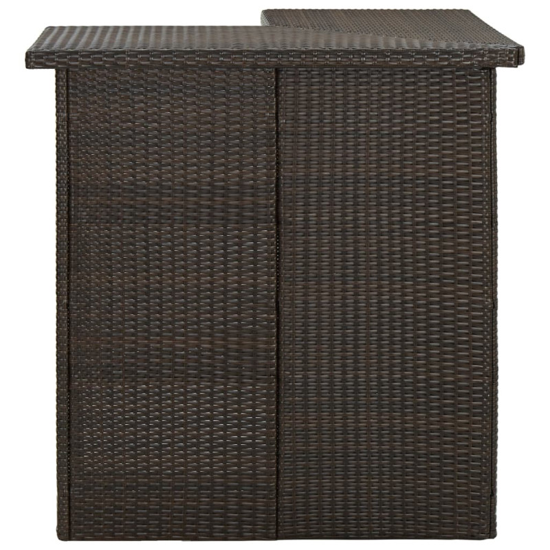 8-cz. zestaw barowy do ogrodu, z poduszkami, rattan PE, brązowy