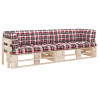 Sofa 2-os. z palet, z poduszkami, impregnowane drewno sosnowe